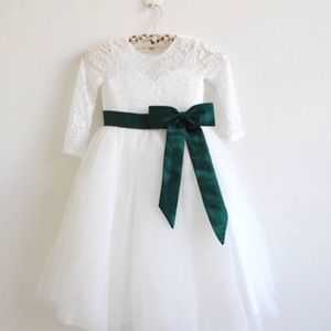 Flower girl long sleeve dress